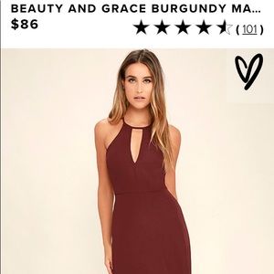 Lulu’s Maroon Prom Dress